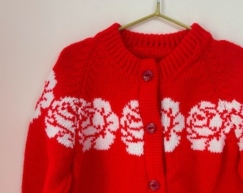 red roses handmade age 2 knit for bespoke design