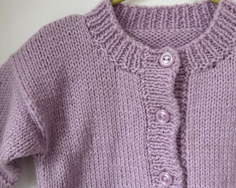 lilac handmade 12-18 month knit for bespoke design