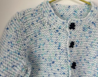 pastel blue handmade 18 month knit for bespoke design