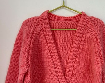 pale pink handmade age 2 knit for bespoke design