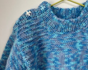 blue handmade age 2 knit for bespoke design