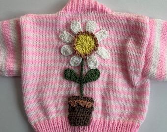 Tricot de fleurs tricoté à la main - env. 3-6 m