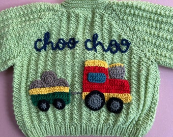 Tricot pour train choo choo tricoté à la main - environ 6 m