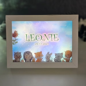 Night light with name, christening gift, birth, children&#39;s room, children&#39;s room decoration, baby gift, for birth, kids and baby, night lamp