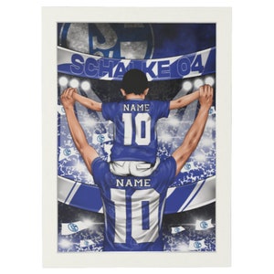 Personalized poster, names in the stadium, arena, Schalke, Gelsenkirchen, birthday gift, children's room, Veltins Arena