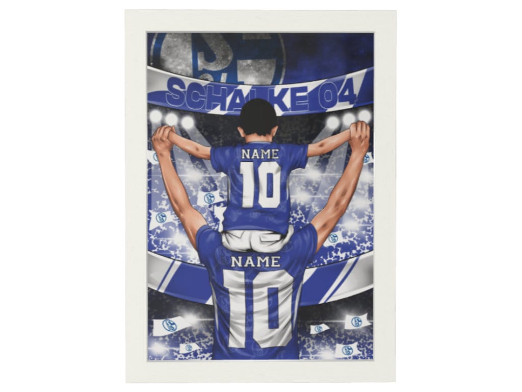 Affiche personnalisée, noms dans le stade, arène, Schalke, Gelsenkirchen, cadeau d'anniversaire, chambre d'enfant, Veltins Arena