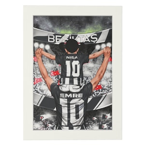 Fußball personalisiertes Geschenk für Papa und Kind, personalisierter Fußball, Besiktas, personalisierte Geschenk, Lampe
