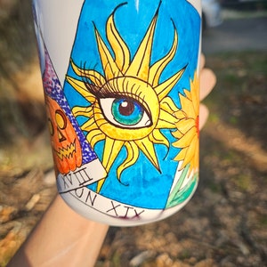 Celestial Dreams Tazza Da Tè Con Sole E Luna - Set Ispirato Ai Tarocchi, Regalo Per Sognatori - Foto 9