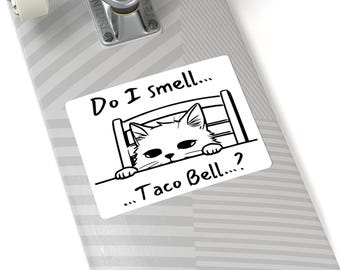 Est-ce que je sens les tacos ? Sticker cloche tacos ludique