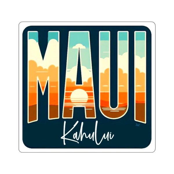 Maui Town Sticker Kahului