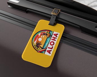 Étiquette à bagage Hawaii Aloha Rainbow - Mettez du soleil dans vos voyages !