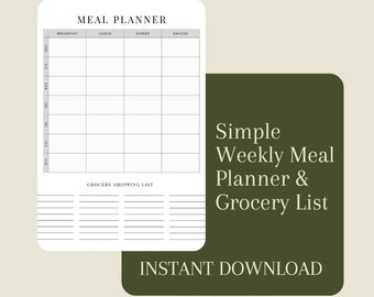 Simple Weekly Meal Planner