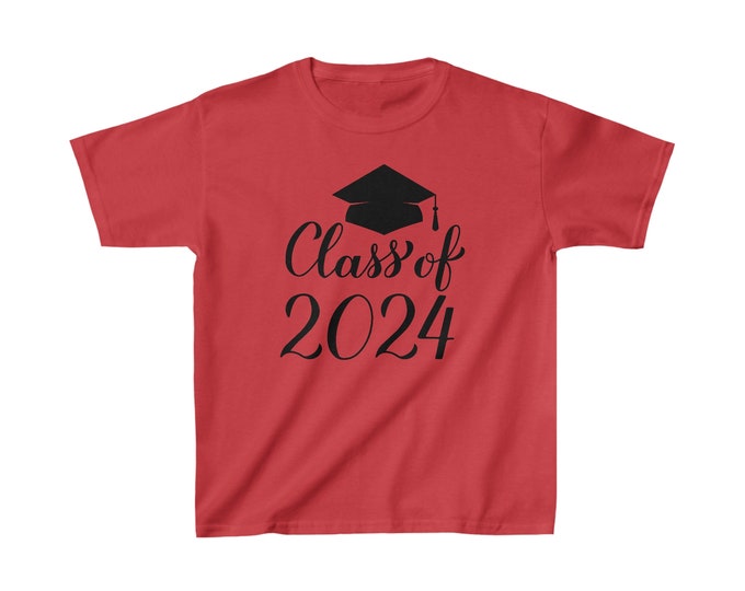 Kids class of 2024 graduation shirt