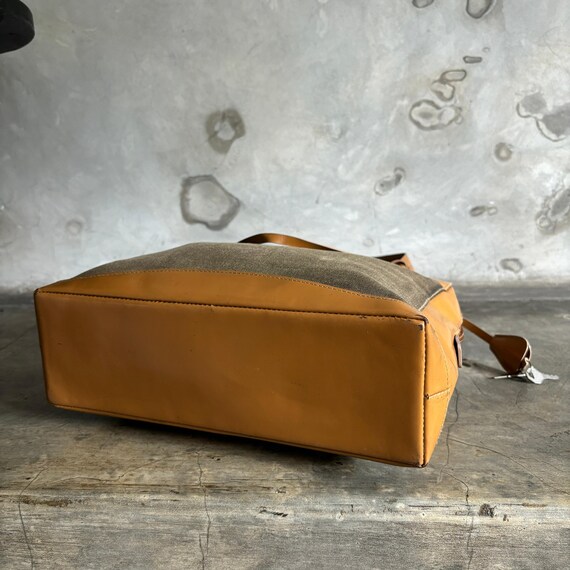 Vintage Prada Milano Canvas And Orange Leather Bo… - image 6