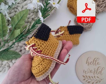 Pattern only: Baby timb work boots crochet pattern, Crochet baby booties, toddler shoe crochet pattern, newborn baby gift, baby shower gift