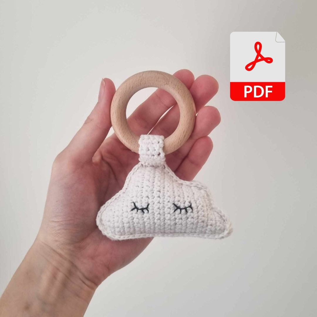 Crochet Cloud Rattle Pattern: Amigurumi Baby Toy (PDF Pattern) - Etsy