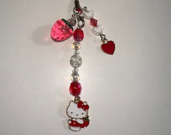 Red Strawberry Hello Kitty Phone Charm