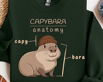 Capybara Hoodie Geschenk Lustiges Capybara Sweatshirt Capybara Liebhaber Geschenk Tier Hoodie Capybara Crewneck Shirt Kokette Capybara Shirt Capy Hoodie