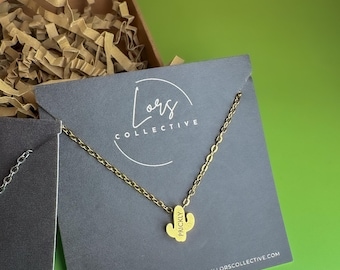 Customizable Cactus Necklace