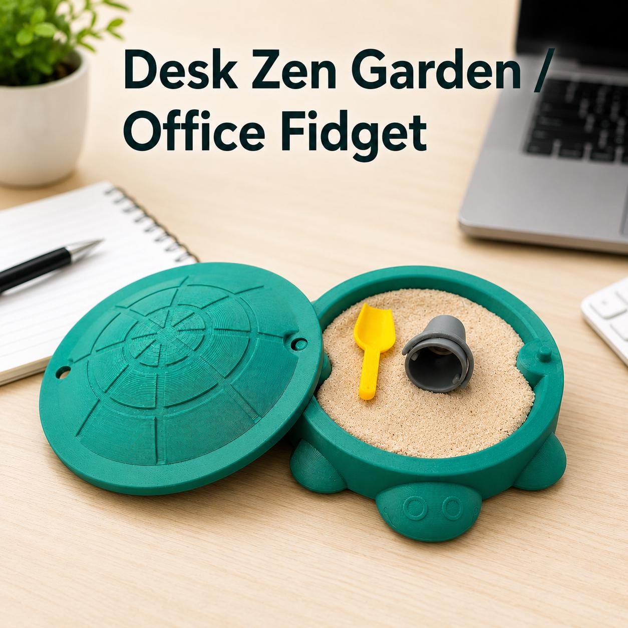 Mini Turtle Sandbox With Kinetic Sand, Desk Zen Garden Fidget Toy - Etsy
