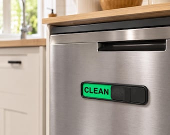 Clean Dirty Dishwasher Magnet – 3D Printed Kitchen Magnet, Funny Housewarming Gift