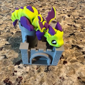 Flexi Dragon and Castle Toy