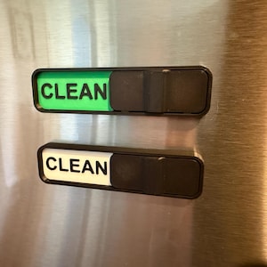 3D Printed Clean/Dirty Dishwasher Magnet