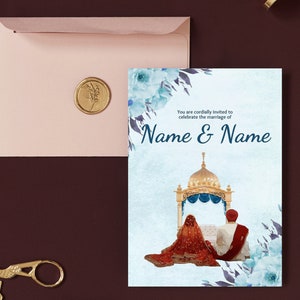 Anand Karaj, Sikh Wedding Invitation Bundle | Cover, Anand Karaj, Mendhi, Maiyaan, Jaggo, Reception