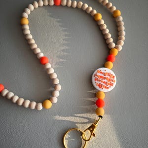 Fall Theme Beaded Lanyard