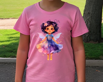 Kids t-shirt - Fairy Design. Great Gift for Toddler or Child. Sizes from 2 to 5 year old Children.