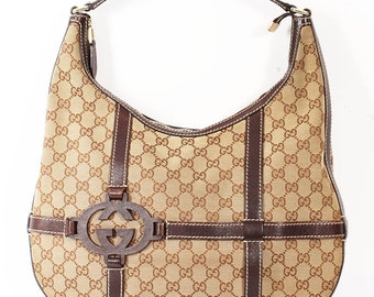 Gucci Hobo Canvas GG Bag