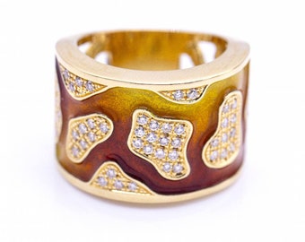 Gold and Enamel Ring