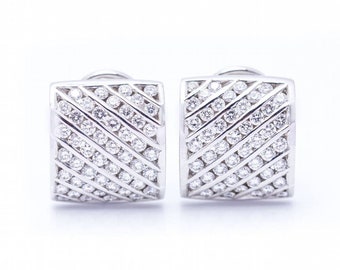 White Gold Earrings with Diamonds