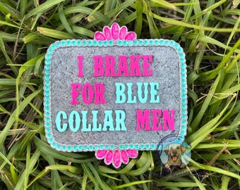 Blue Collar Men Car Freshie: Scented Aroma Bead Air Freshener