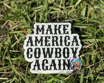 Make America Cowboy Again Car Freshie: Western Aroma Bead Car Air Freshener
