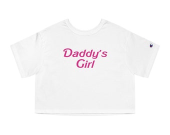 Daddy's Girl Adult Champion Women's Heritage Cropped T-Shirt