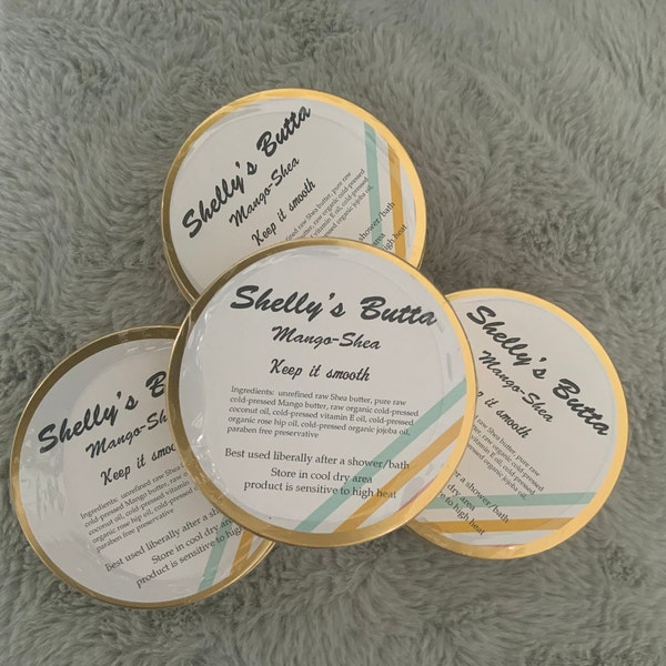 Shelly’s Butta Whipped Mango-Shea Body Butter organic vegan skincare with cold pressed organic oils that's unscented with natural ingredient