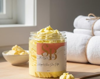 Manteca corporal batida de kokum y karité: cuidado de la piel vegano orgánico, 2 oz