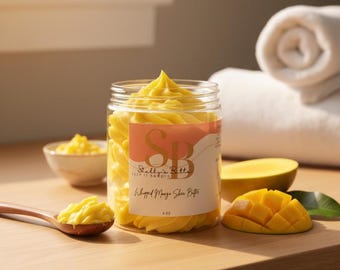 Manteca corporal hidratante de mango y karité: cuidado de la piel vegano y orgánico