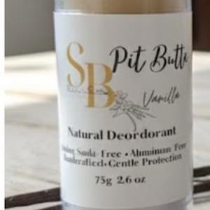 Vanilla Natural Deodorant – Aluminum-Free, Vegan, moisturizing Underarm Care 75g/2.6oz