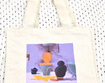 Tote bag algodón artesanal Pingu