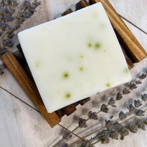 Lavender Goat Milk Soap, 4.5 oz Bar | Handmade Goat Milk Soap | Dried Lavender & Essential Oil | Relaxing, Skincare Gift for Her