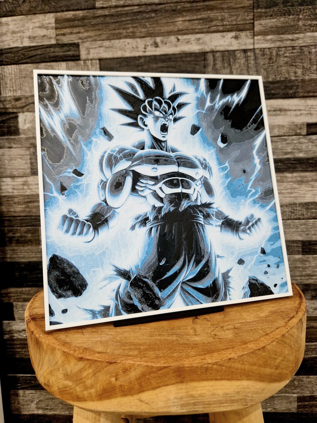 Painting of Goku dragon Ball Z Made in Relief in 3D Printing image ...