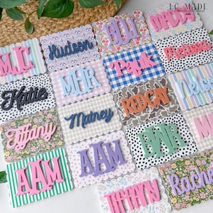 Custom Yeti Patch, Acrylic Personalized Tote Patch, Personalized Bag Charms, Custom Yeti Camino Bag Tags, Monogram Bag, Cooler Patch