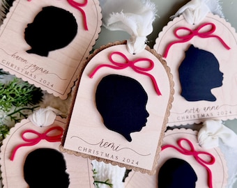 Silhouette Ornament Custom Profile Silhouette Portrait Children Keepsake Kids Silhouette Children&#39;s Portrait Personalized Silhouette