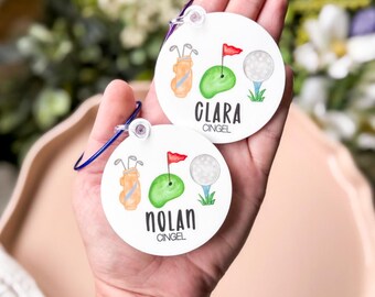Personalized Golf Bag Tag, Custom Golf Bag Keychain, Golf Bag Tag For Kids, Golf Luggage Tag, Golf Backpack Tags, Personalized Golf Gifts