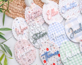 NEW Egg Easter Basket Tag, Custom Heirloom Easter Basket Name Tag, Personalized Easter Basket Tag, Personalized Kids Easter Basket