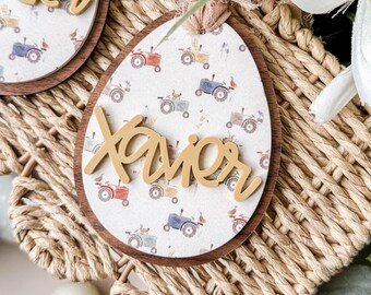 Easter Basket Name Tag, Tractor Easter Basket Tag, Personalized Easter Basket Tag For Kids, Boy Easter Basket Tag, First Easter, Farm, Goose