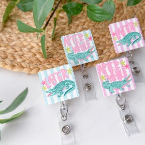 Later Gator Badge Reel, After While Crocodile, Funny Nurse Badge Reel, Coworker Gift, Cute Teacher Badge Holder, Preppy Trendy Badge Reel