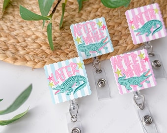 Later Gator Badge Reel, After While Crocodile, Funny Nurse Badge Reel, Coworker Gift, Cute Teacher Badge Holder, Preppy Trendy Badge Reel
